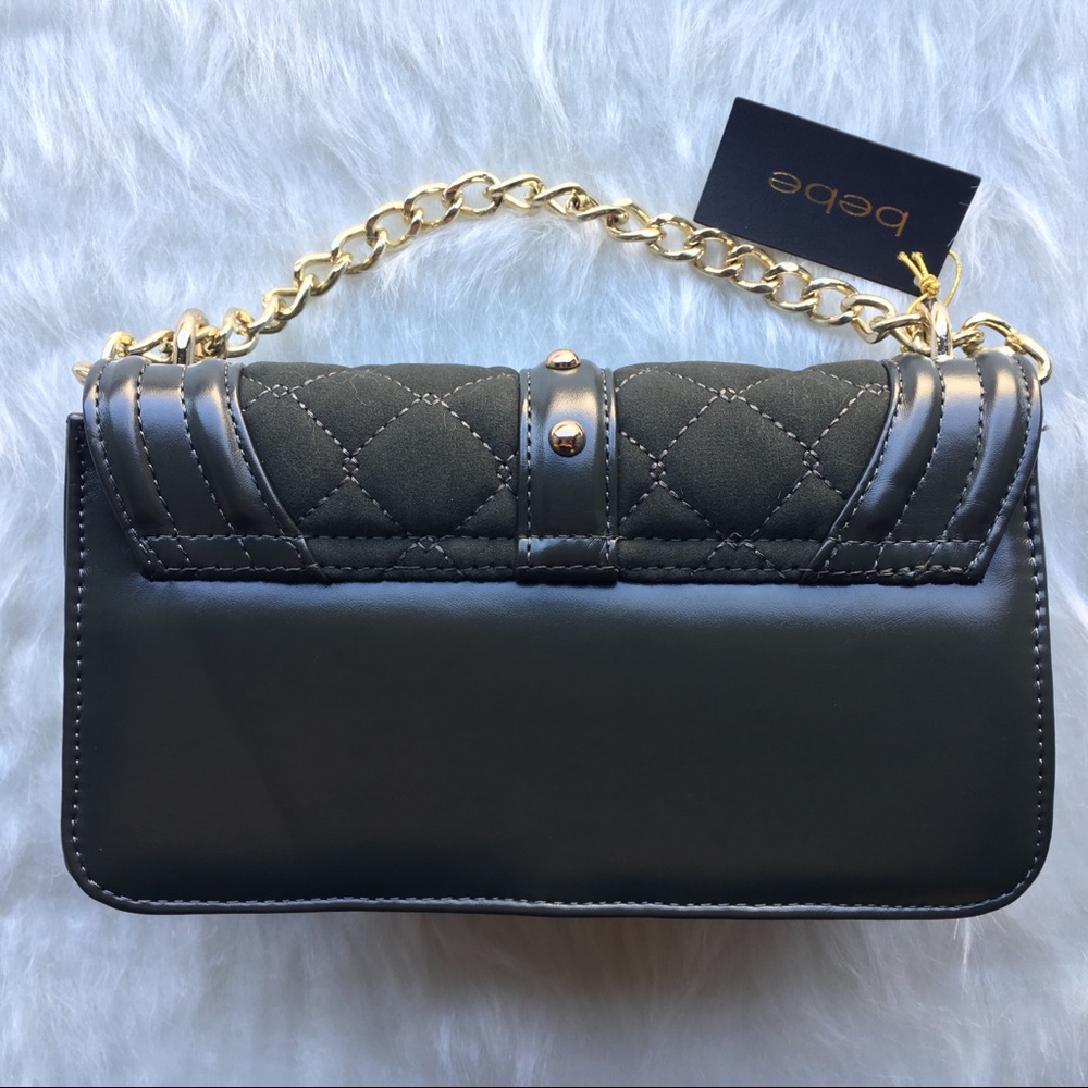 🌟🌿bebe Mini Stephanie Faux Suede Crossbody Olive - Picture 7 of 8